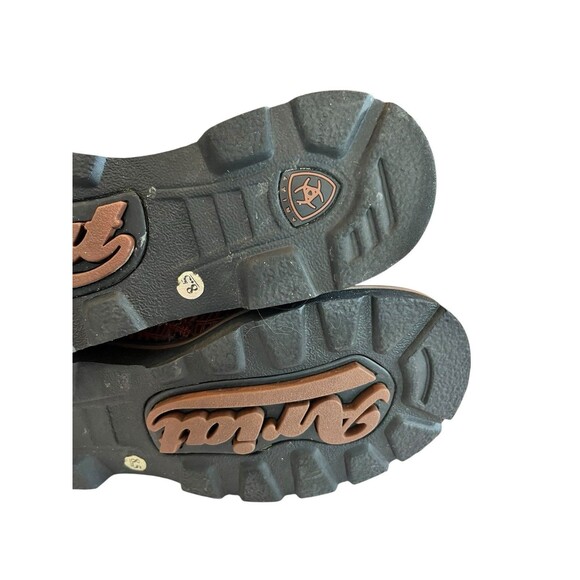 Ariat Fatbaby Western Boots Sz 8.5B Womens Brown and Pink Suede upper 2479 - Picture 8 of 11